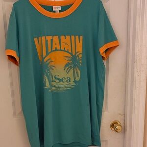 9 pieces of Mermaid/ Ocean inspired leggings and tops. (See pics)